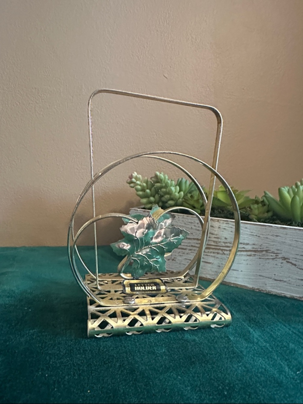 Vintage Capro Creations Napkin Letter Holder By Capital Products Company Chicago